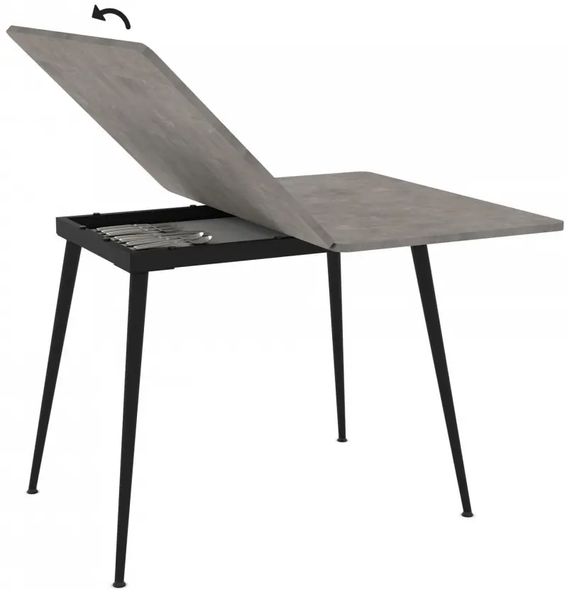 Masa extensibila Mobiland Lilis 60/120x90 (Retro Stone/Black) - 4