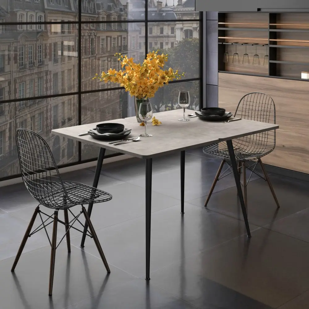 Masa extensibila Mobiland Lilis 60/120x90 (Retro Stone/Black)