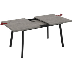 Masa extensibila Mobiland Lini 120/160x80 (Retro Stone/Black) Thumb