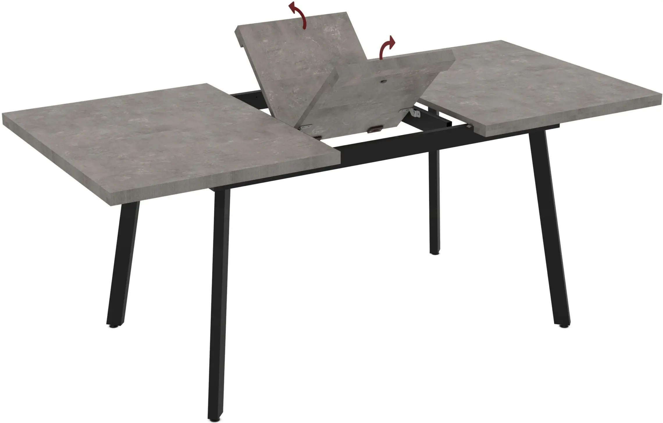 Masa extensibila Mobiland Lini 120/160x80 (Retro Stone/Black) - 4