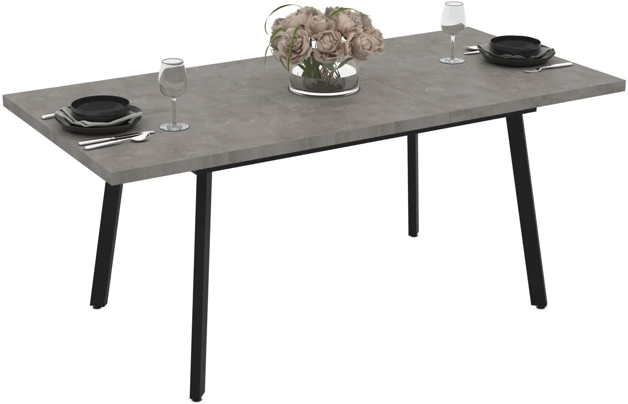 Masa extensibila Mobiland Lini 120/160x80 (Retro Stone/Black) - 5
