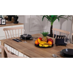 Стол ModaLife Alvin 138x90 (Wood/White) Thumb