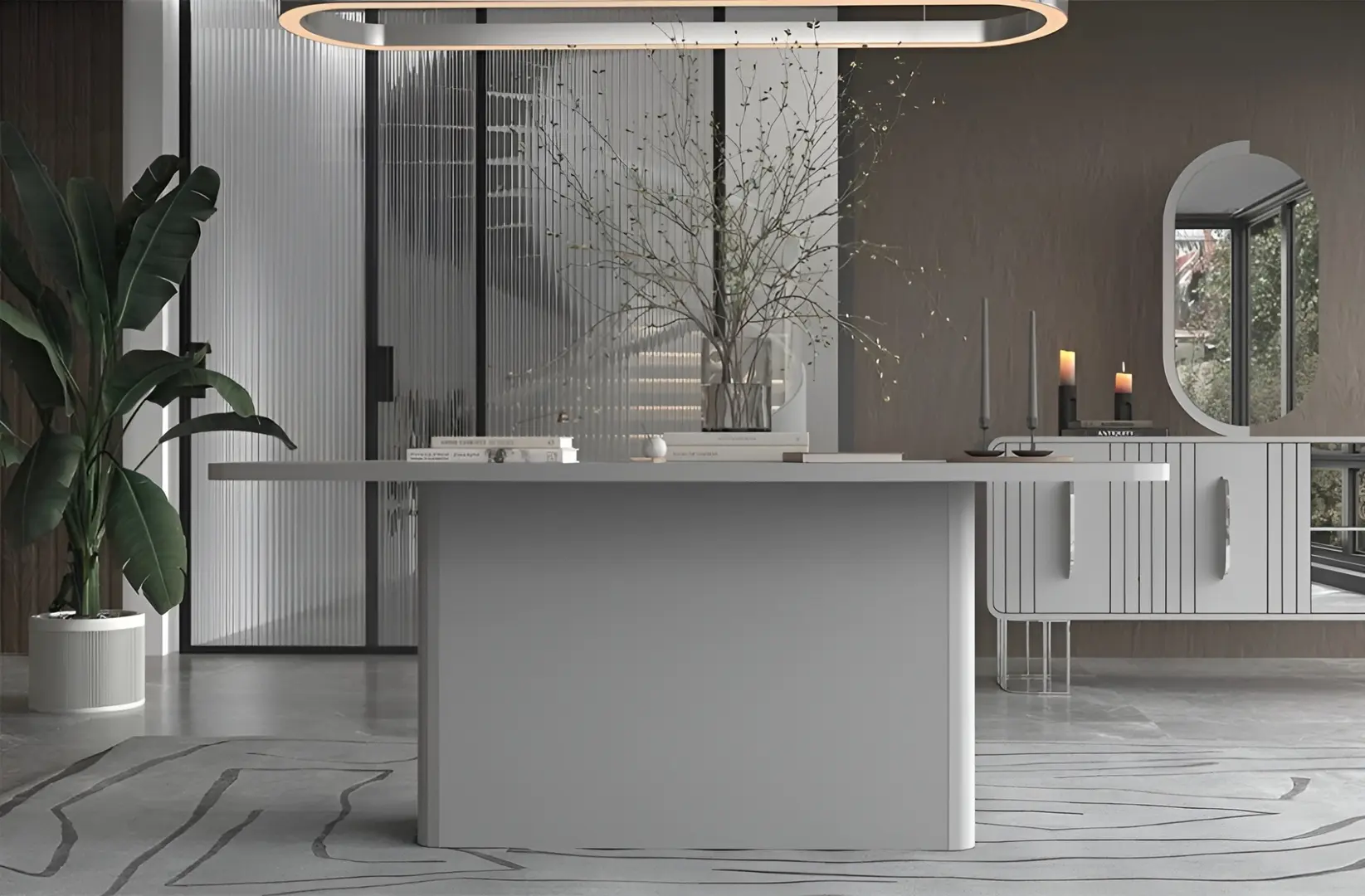 Masa ModaLife Veyron 180x100 (White/Grey)