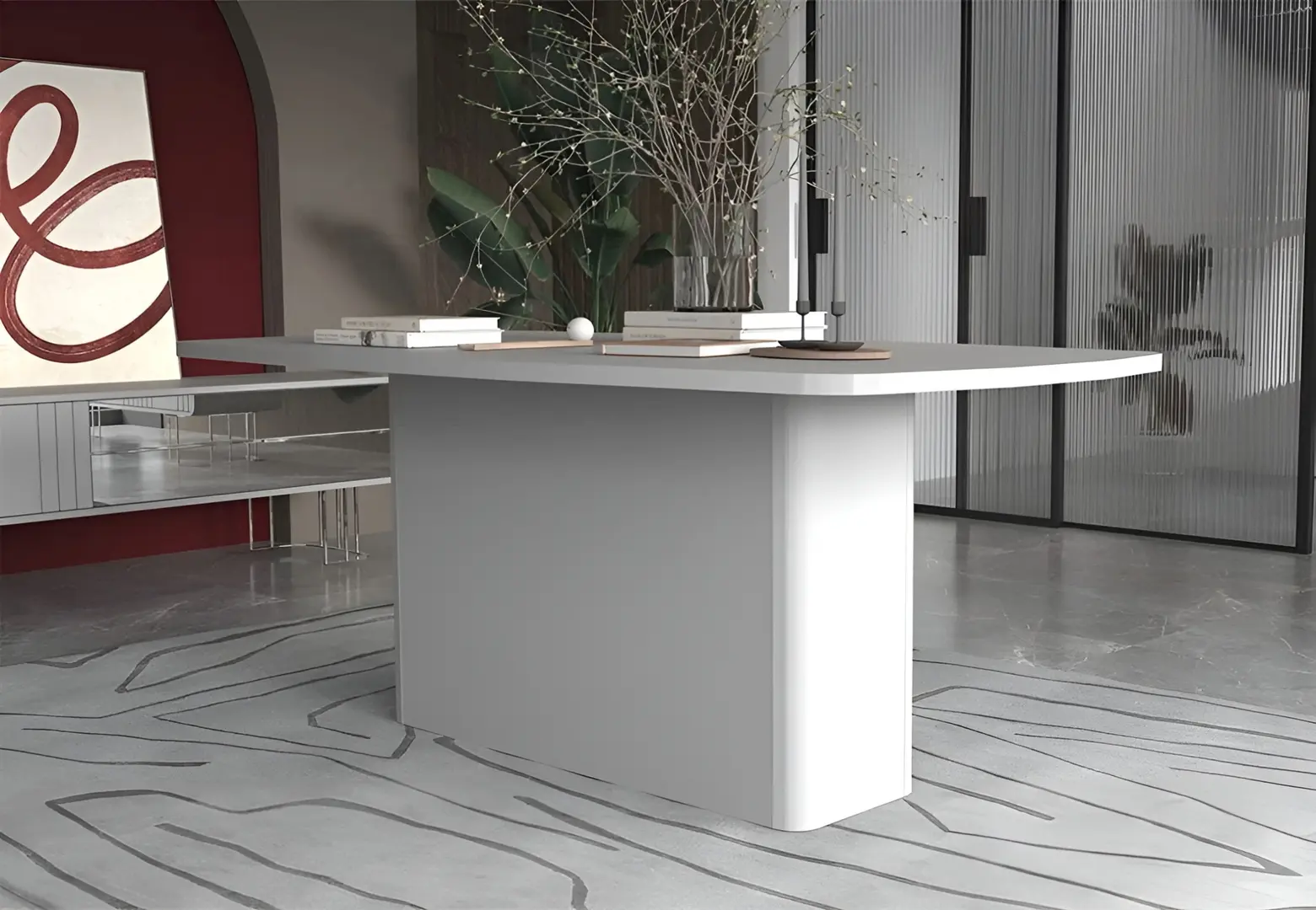 Masa ModaLife Veyron 180x100 (White/Grey)