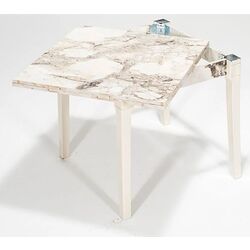 Masa extensibila ModaLife Asos 70/140 (White/White Marble) Thumb