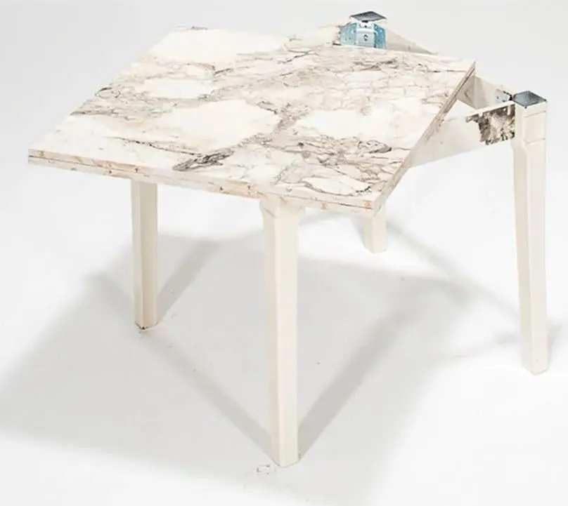 Masa extensibila ModaLife Asos 70/140 (White/White Marble)