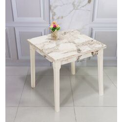 Masa extensibila ModaLife Asos 70/140 (White/White Marble)