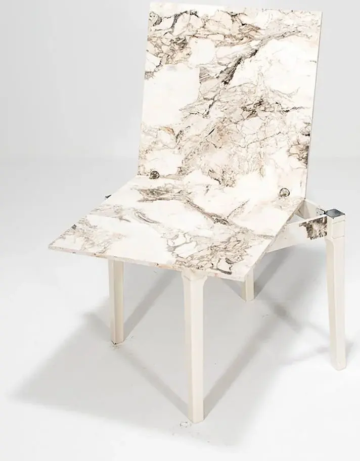 Masa extensibila ModaLife Asos 70/140 (White/White Marble)