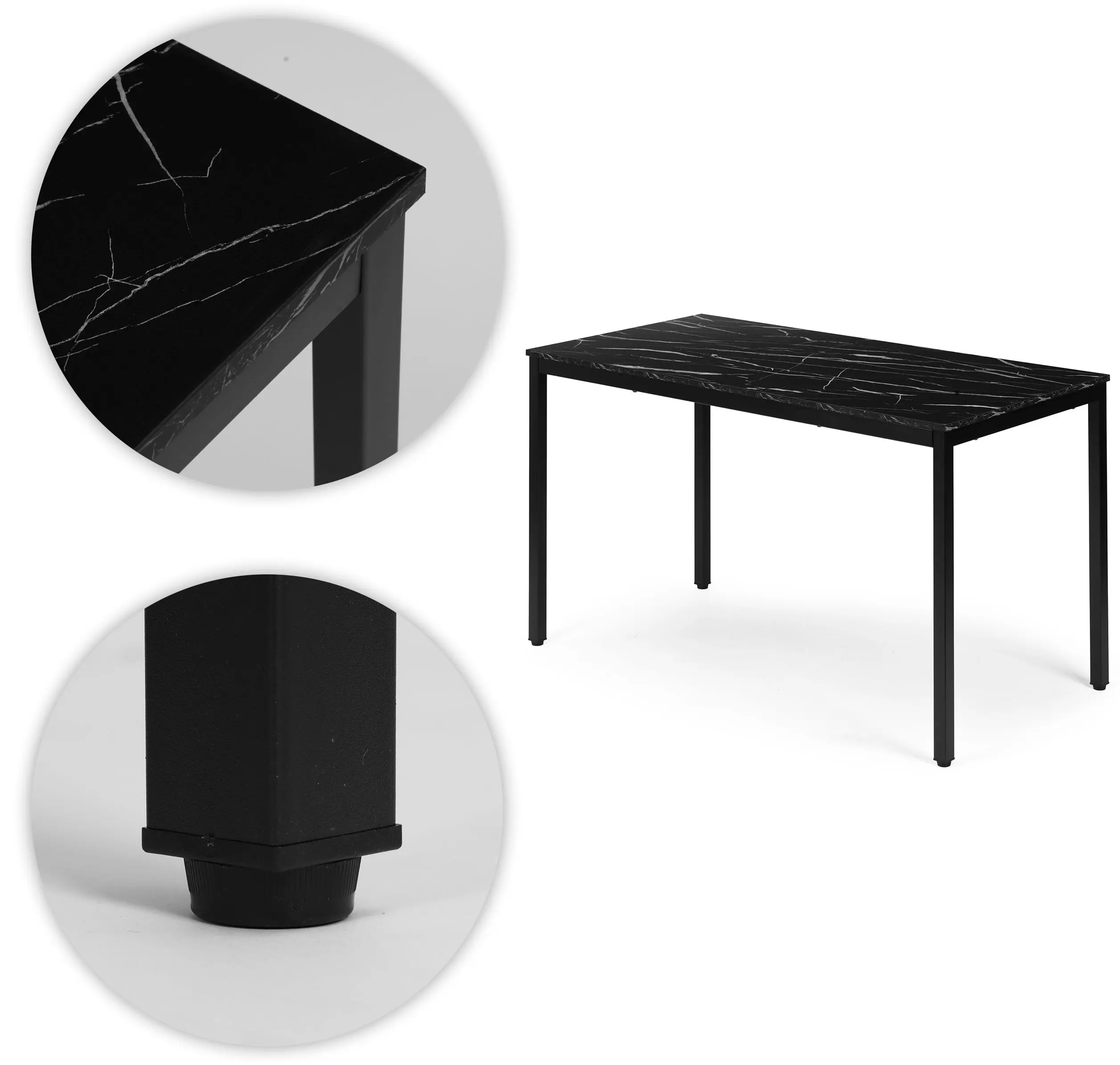 Masa Modern Home NORD-MRBC-BC (Black Marble) - 3