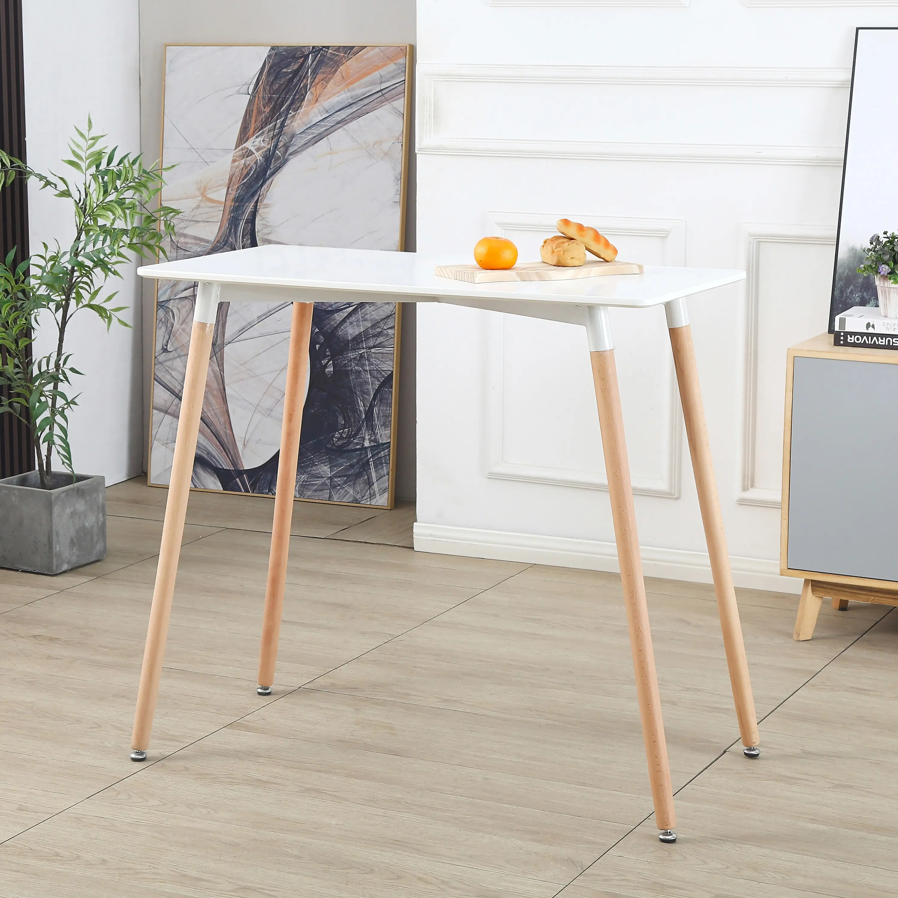 Masa Modern Home KJSDT-01 120x60 (White/Natural)