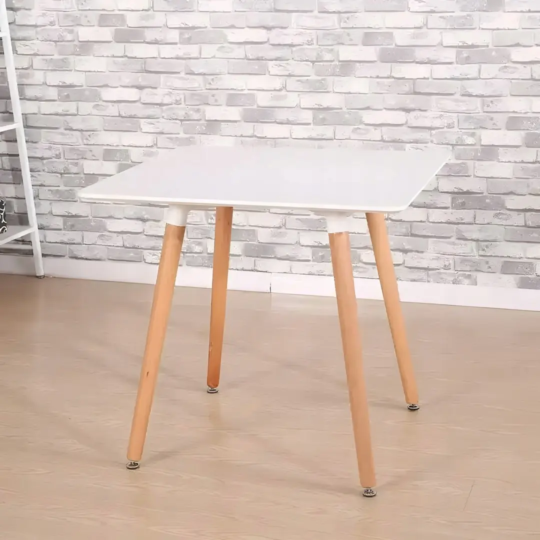 Masa Modern Home KJSDT-01 80x80 (White/Natural)