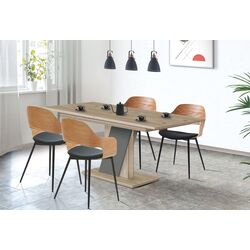 Masa extensibila Modern Slider 140/180x80x80 (Craft Oak Gray/Slate Gray)