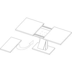 Masa extensibila Modern Slider 140/180x80x80 (Craft Oak Gray/Slate Gray) Thumb