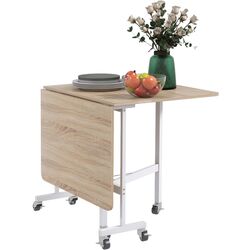 Стол складной Homcom 83A-049V80AK 26/120x80x73 cm (Brown/White) Thumb