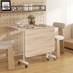 Стол складной Homcom 83A-049V80AK 26/120x80x73 cm (Brown/White) Thumb