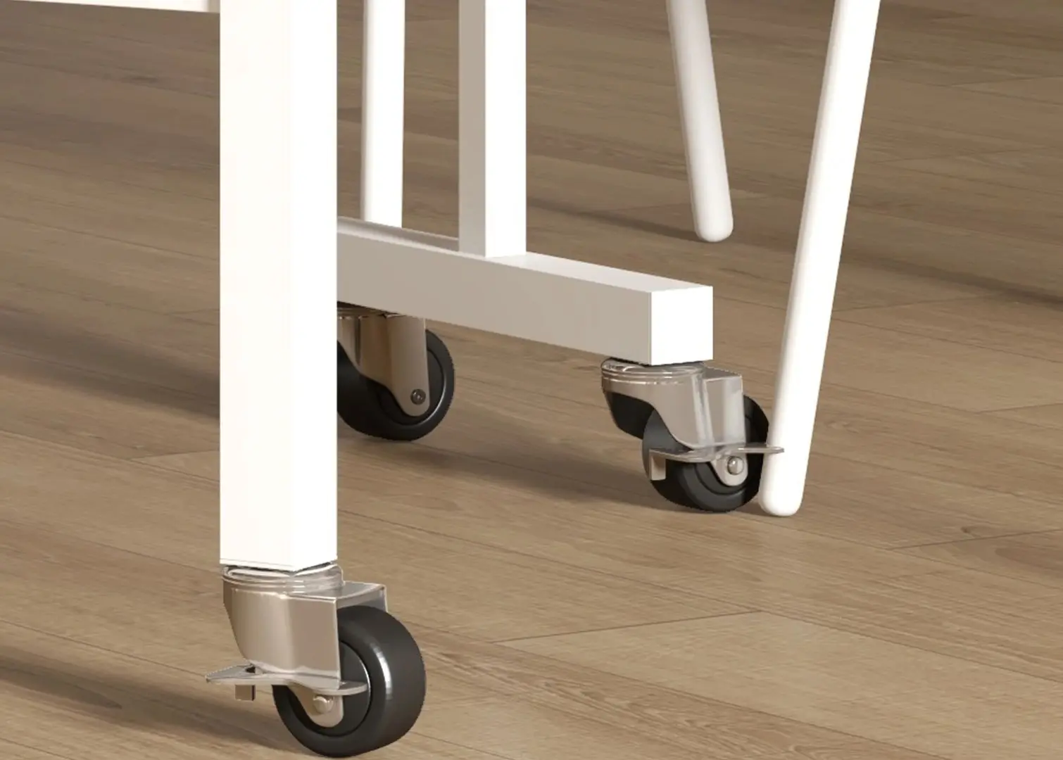 Стол складной Homcom 83A-049V80AK 26/120x80x73 cm (Brown/White) - 10