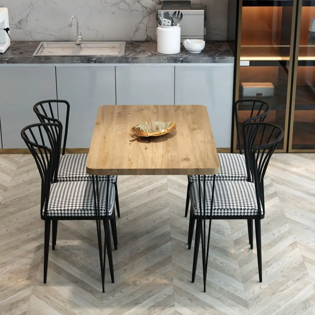 Masa Prestige Pyramid Leg 60x120 (Pine/Black)