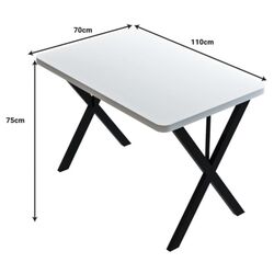 Стол Prestige WH X Leg 70x110 (White/Black) Thumb