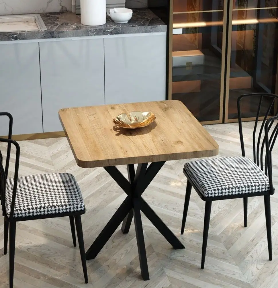 Masa Prestige Star Leg 70/70x75 (Pine/Black)