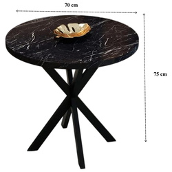 Стол Prestige Bendir Star Leg 70x75 (Black Marble/Black) Thumb