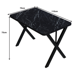 Стол Prestige Bendir X Leg 70x110 (Black Marble/Black) Thumb