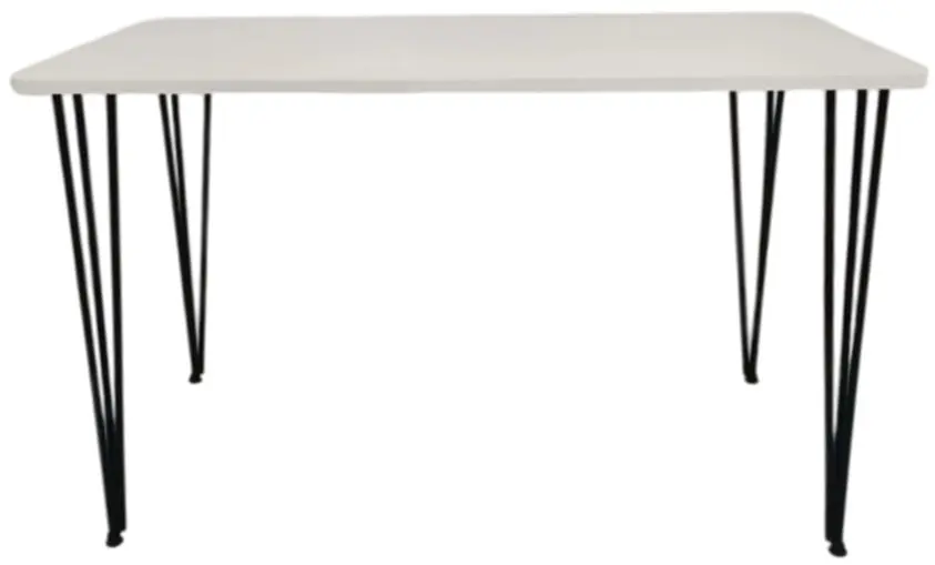 Masa Prestige Pyramid Leg 60x120 (White/Black) - 2