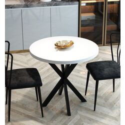Стол Prestige WH Star Leg 70x75 (White/Black)