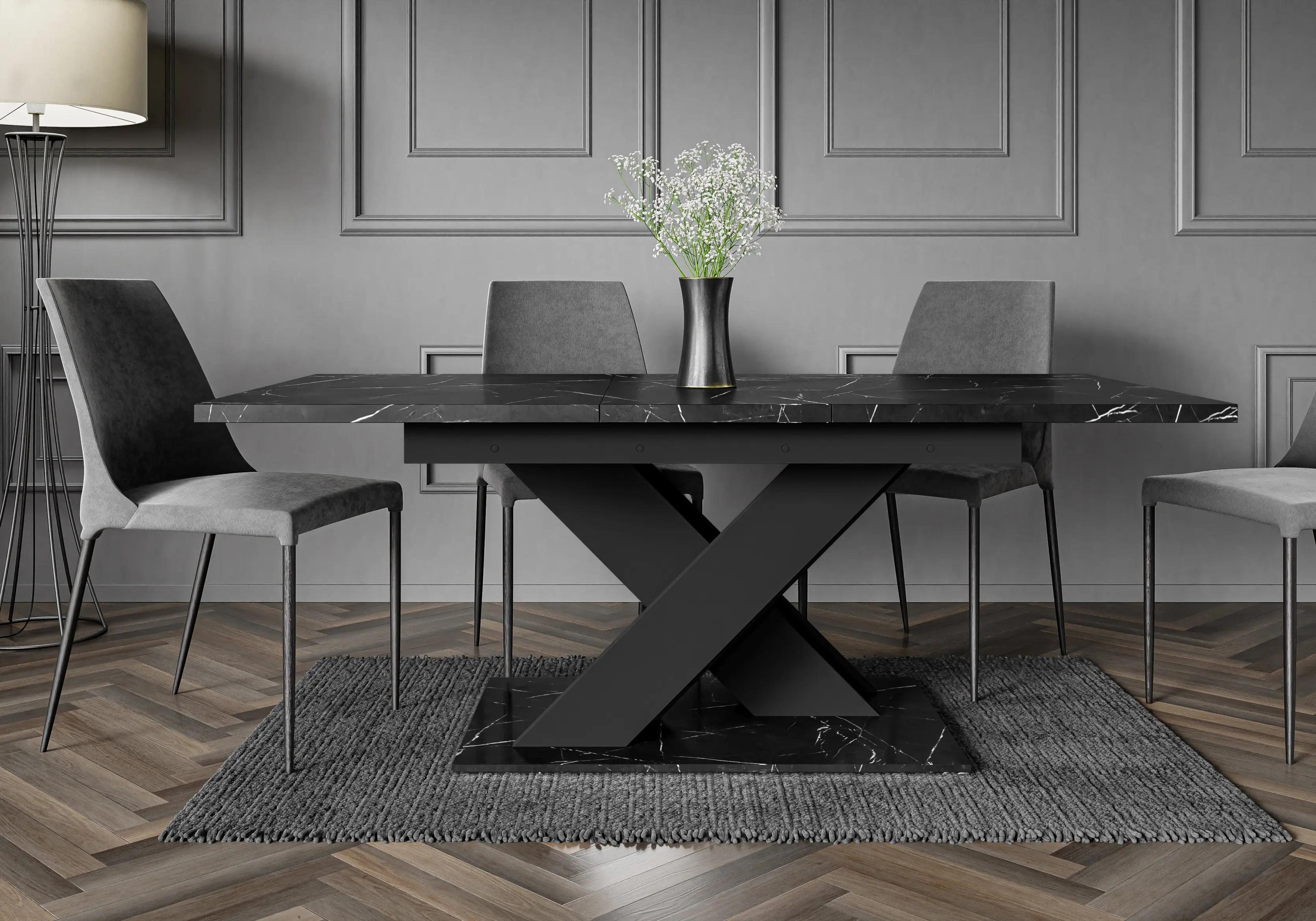 Masa extensibila Prospero Bronx (Royal Marble Black/Black) - 2