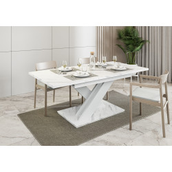 Стол раскладной Prospero Bronx (White Marble/White) Thumb