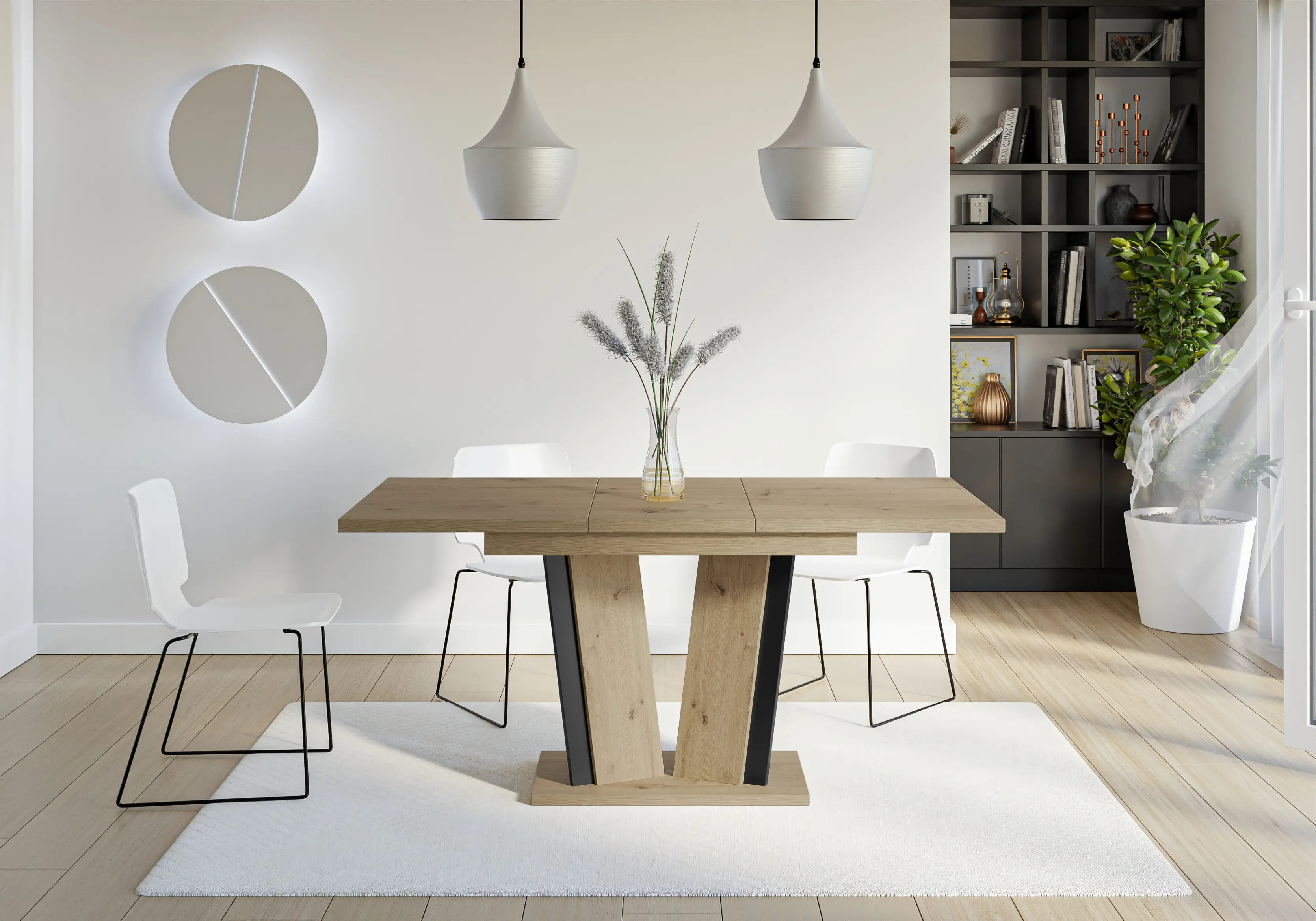 Masa extensibila Prospero Doha 2 (Artisan Oak/Black) - 2