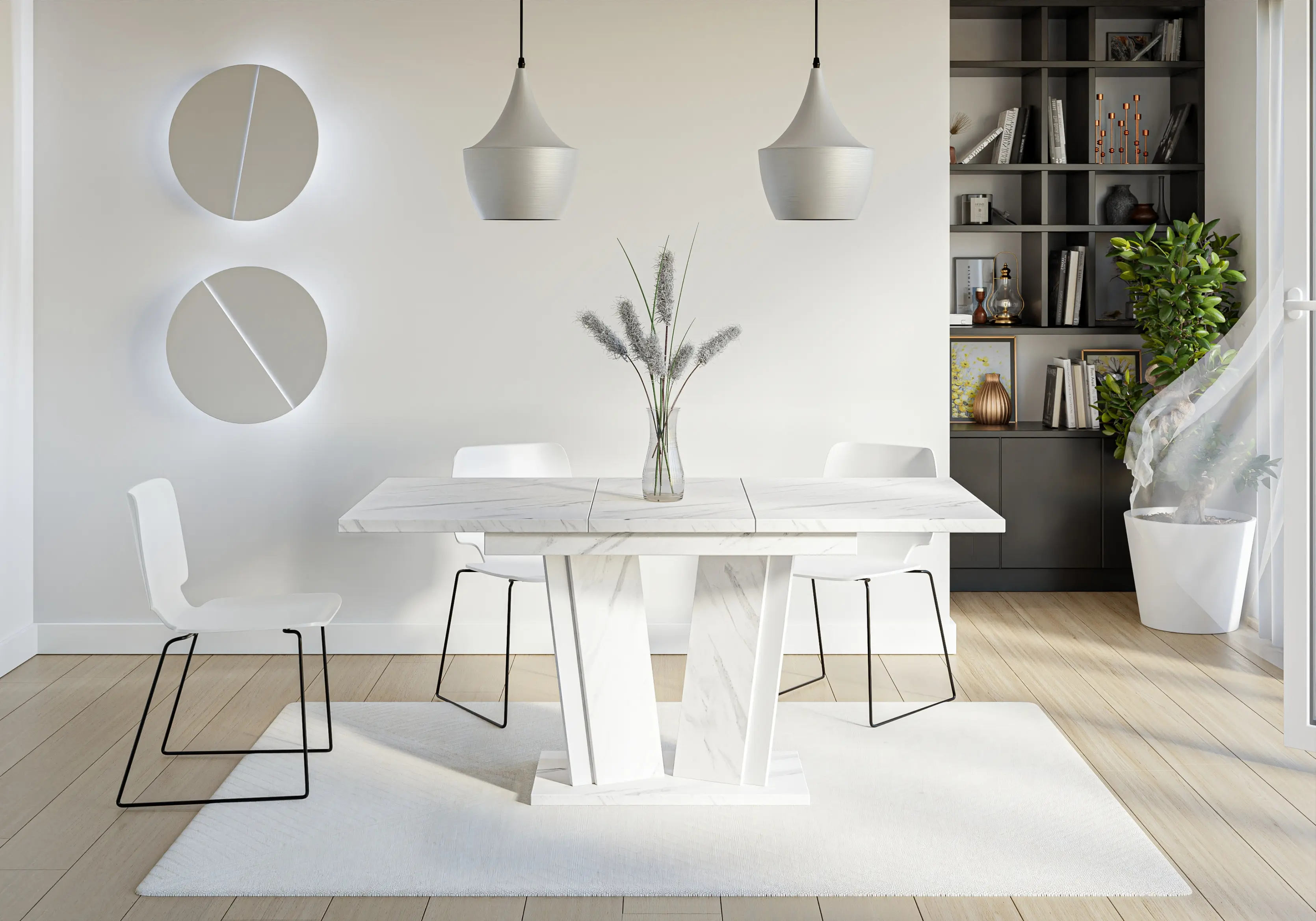 Стол раскладной Prospero Doha 2 (White Marble/White) - 2