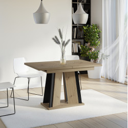 Masa extensibila Prospero Doha (Artisan Oak/Black)
