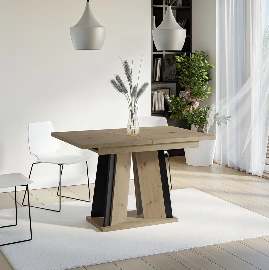 Masa extensibila Prospero Doha (Artisan Oak/Black)