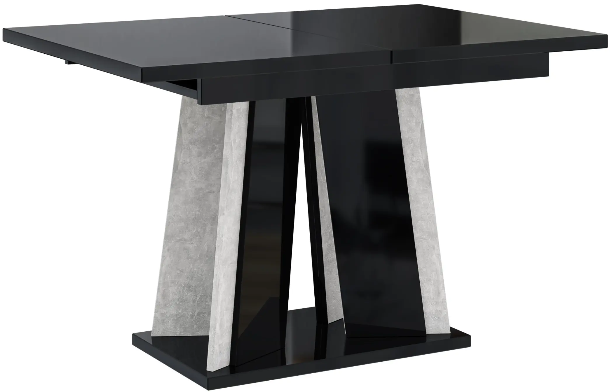 Стол раскладной Prospero Doha (Black Gloss/Stone) - 3