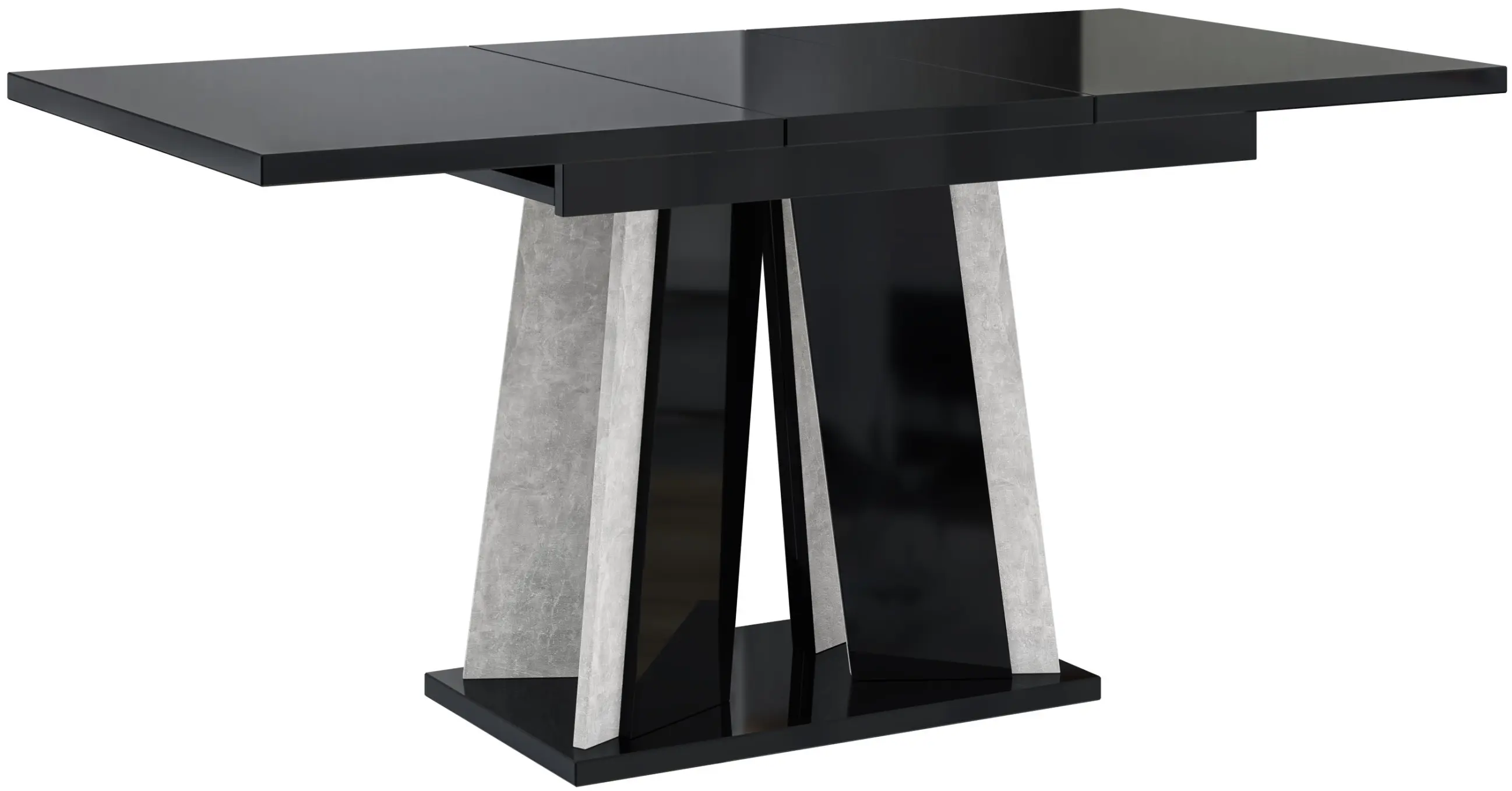 Стол раскладной Prospero Doha (Black Gloss/Stone) - 4