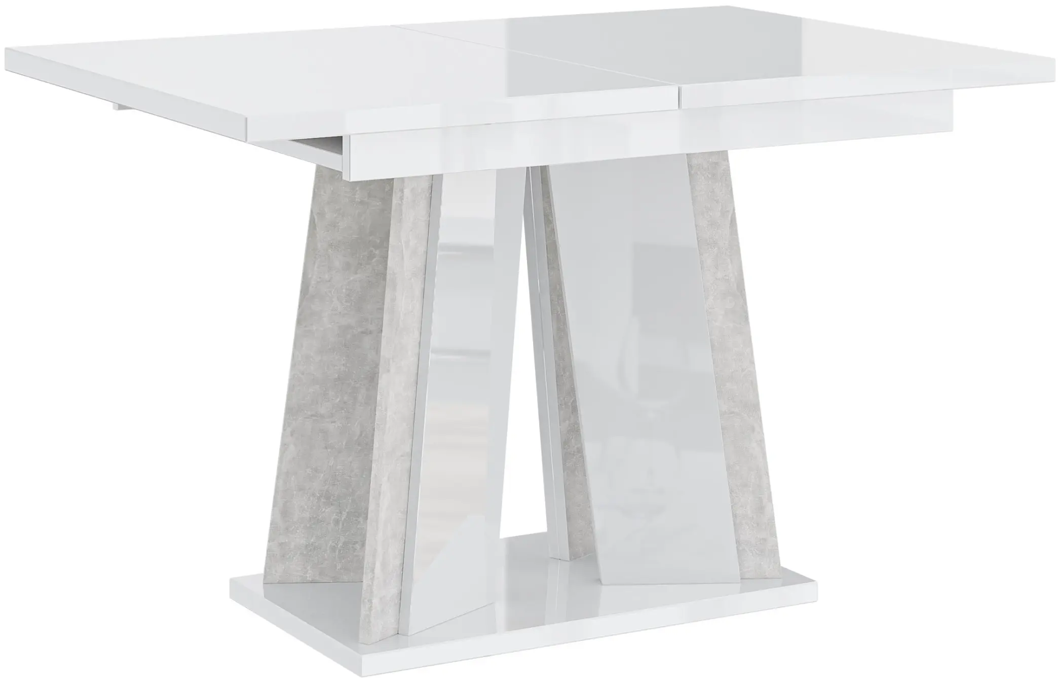 Стол раскладной Prospero Doha (White Gloss/Stone) - 3