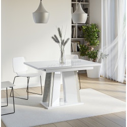 Стол раскладной Prospero Doha (White Gloss/Stone)