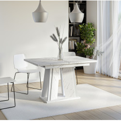 Стол раскладной Prospero Doha (White Marble/White)