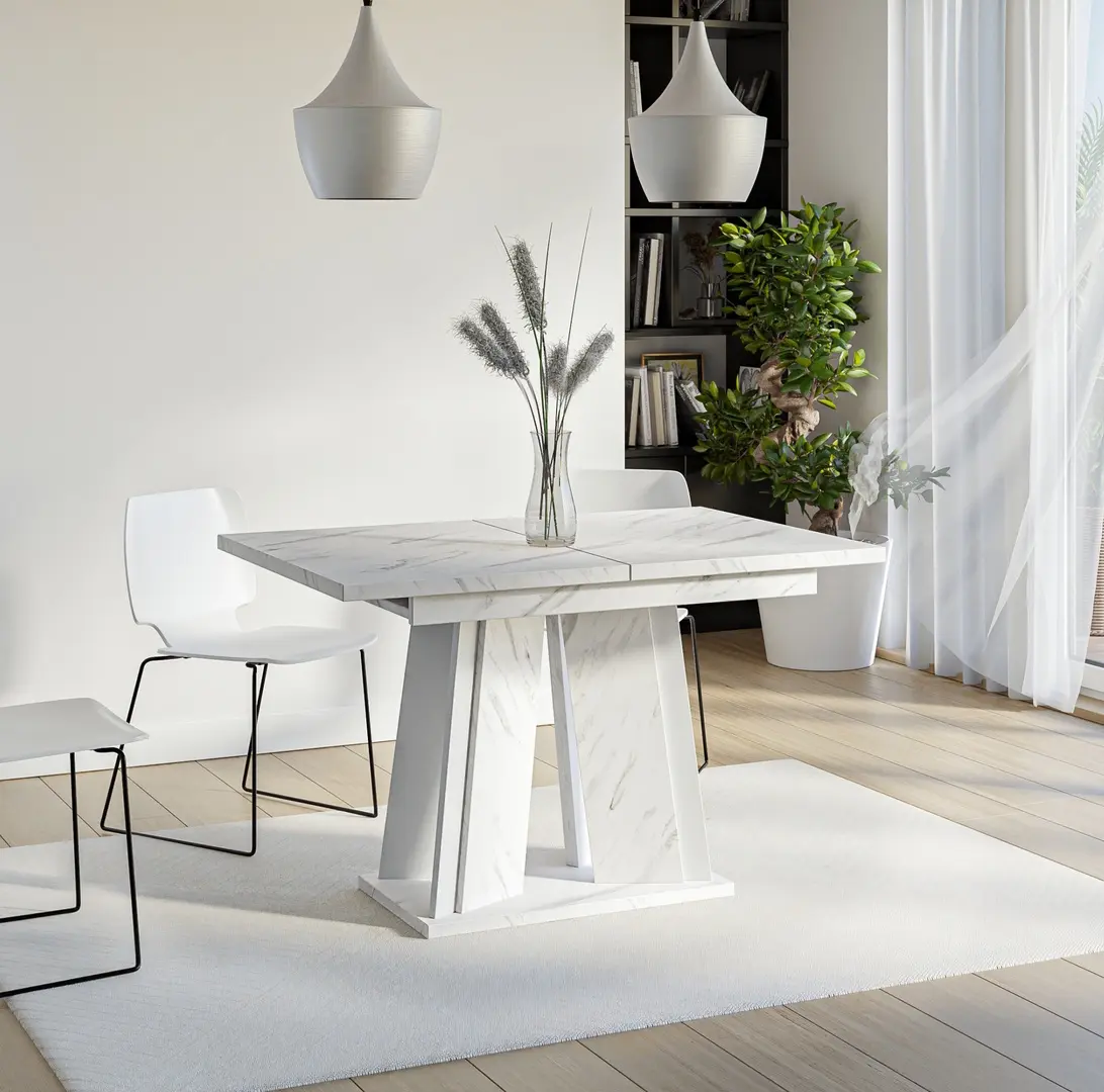 Стол раскладной Prospero Doha (White Marble/White)