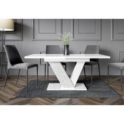 Masa extensibila Prospero Dubaj (White Gloss/Stone) Thumb