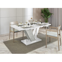 Masa extensibila Prospero Dubaj (White Gloss/Stone) Thumb