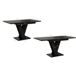 Стол раскладной Prospero Masiv (Black/Royal Marble Black) Thumb