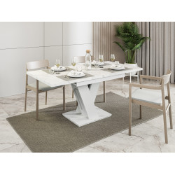 Masa extensibila Prospero Masiv (White/Marble White) Thumb