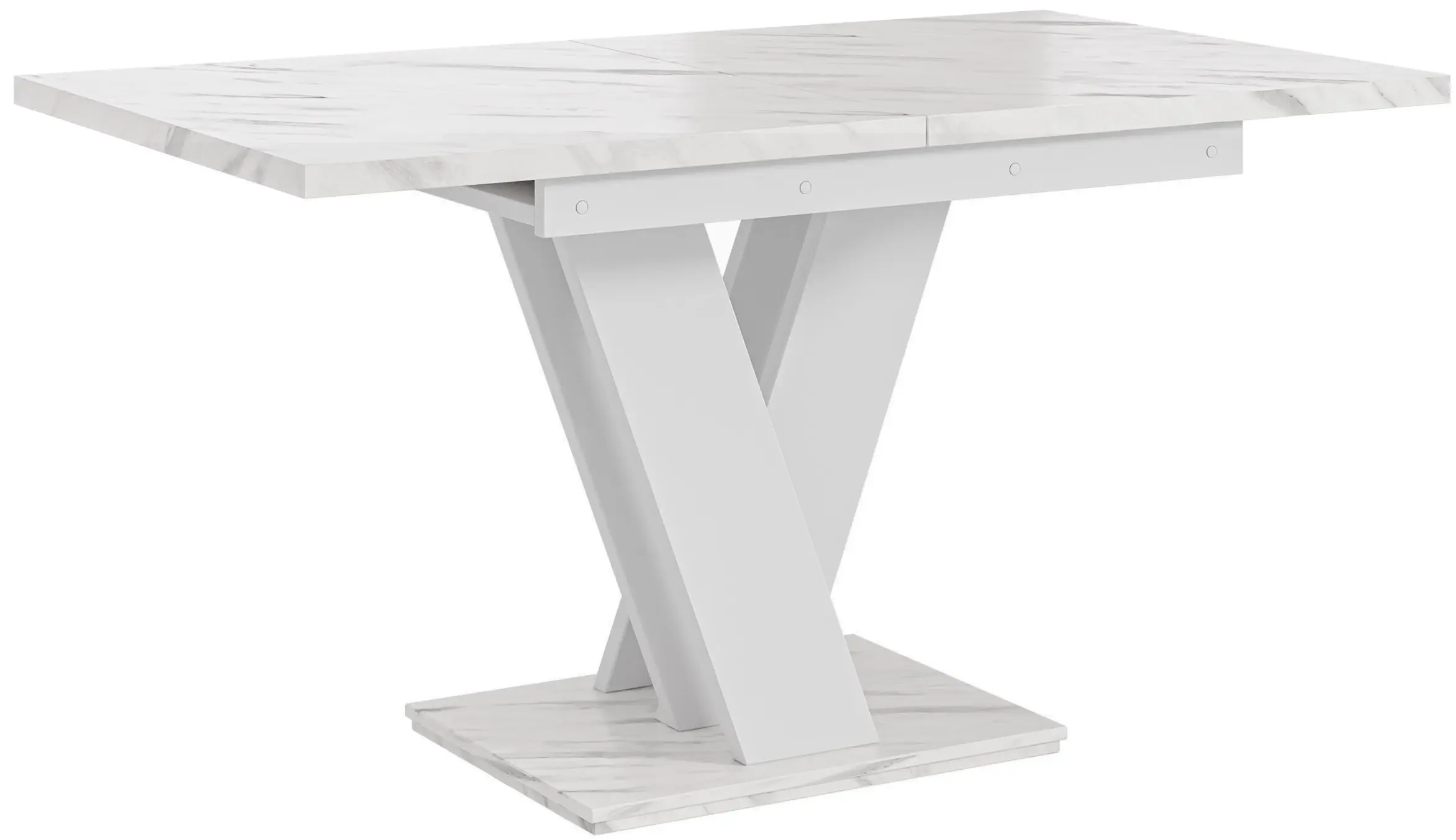 Masa extensibila Prospero Masiv (White/Marble White) - 4
