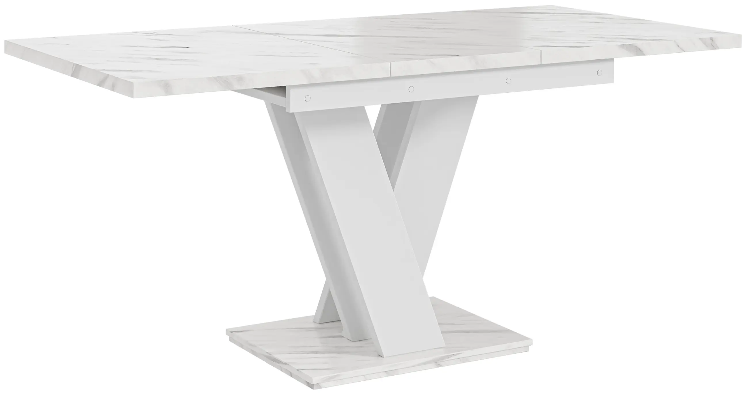 Masa extensibila Prospero Masiv (White/Marble White) - 5