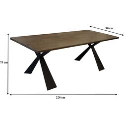 Стол DP Rosa 220x90 (Brown/Black) Thumb