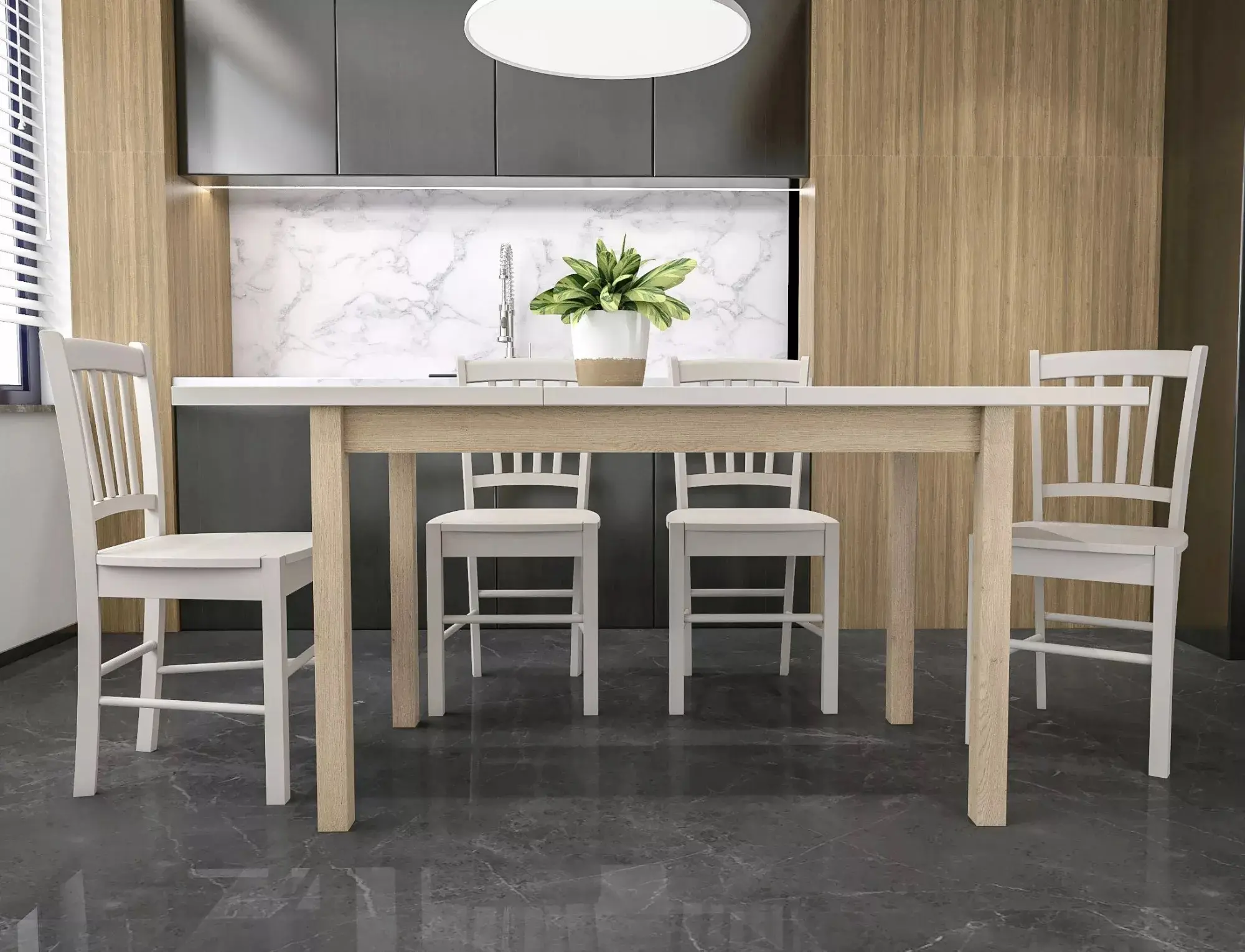 Стол раскладной Signal Adam 120/160 (Cashmere/Cremona Torro Oak) - 5