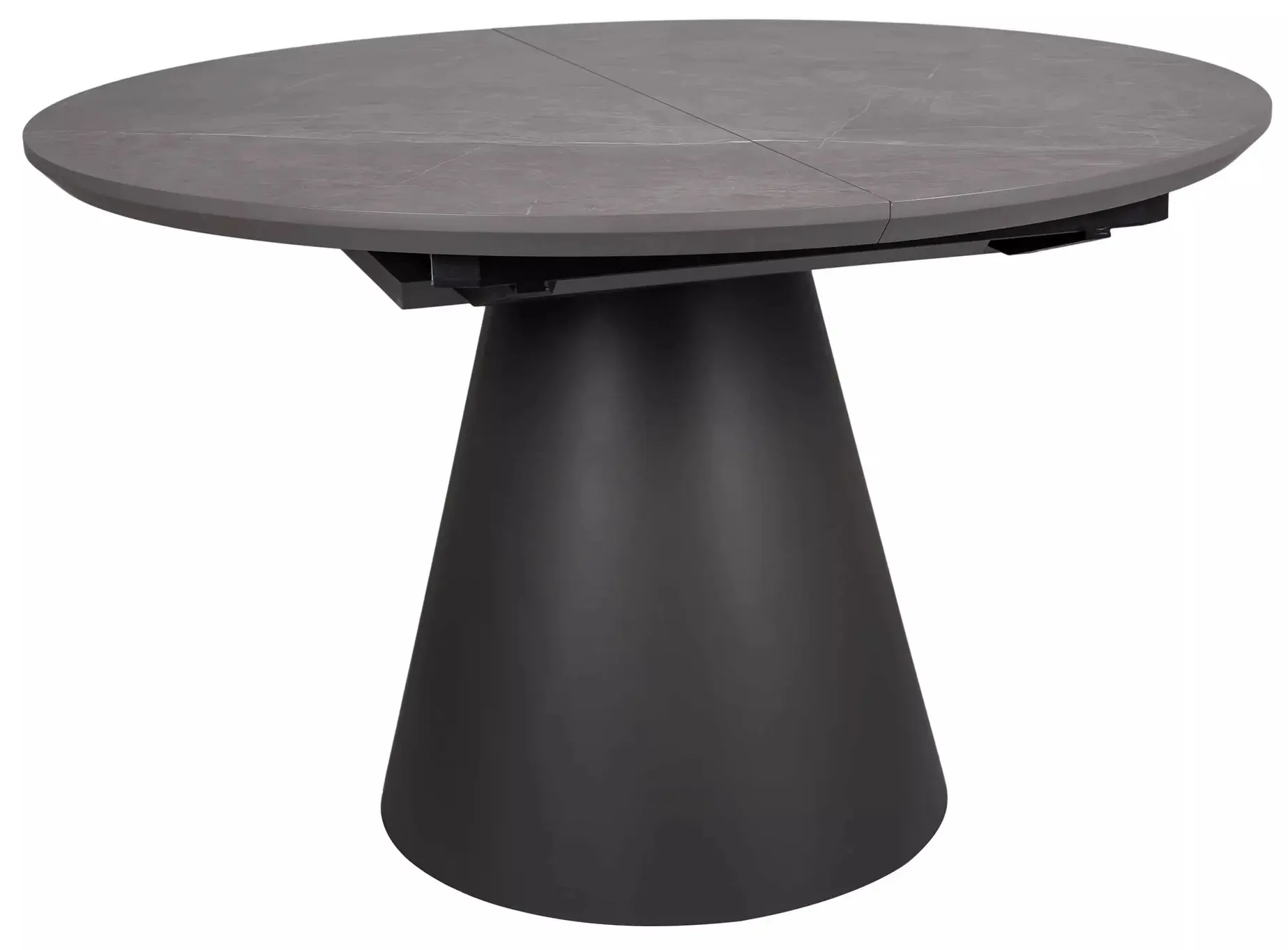 Стол раскладной Signal Angel II 120/160 (Grey Marble/Black)