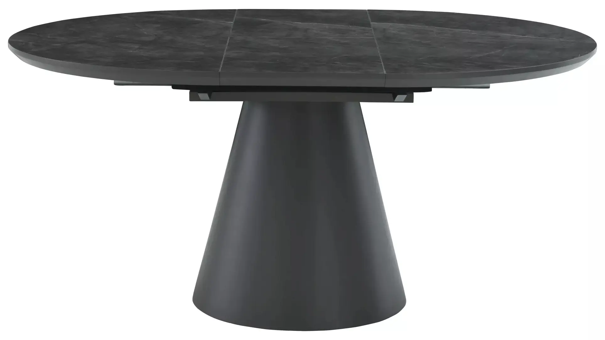 Стол раскладной Signal Angel II 120/160 (Grey Marble/Black)