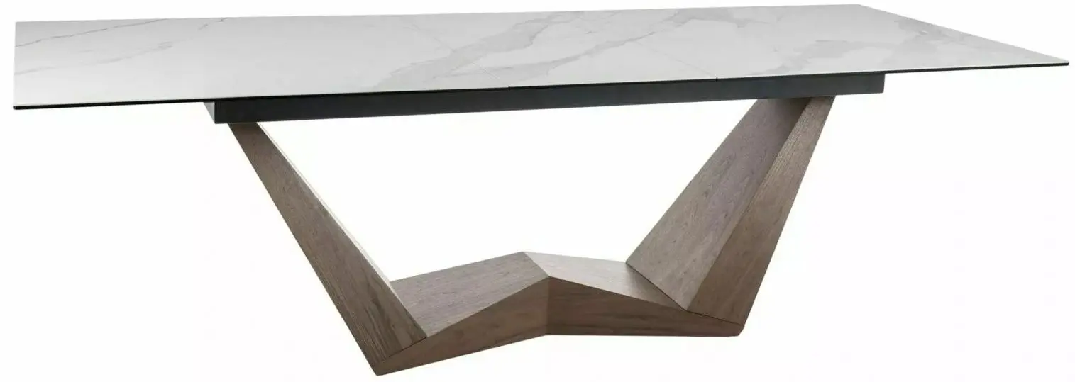 Masa extensibila Signal Bonucci Ceramic 200 Statuario Venato (White/Walnut)